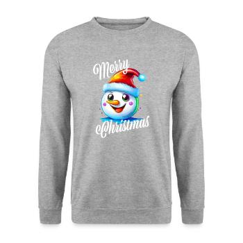 Merry Christmas - Sweat-shirt Unisexe - gris chiné - Devant - Alina (178cm) & Michal (187cm)