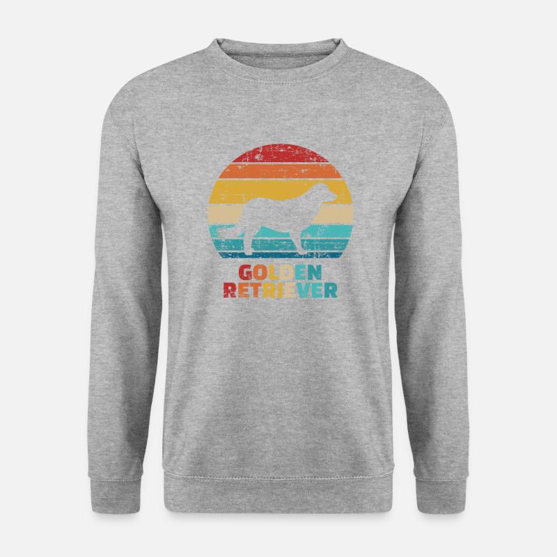 Golden Retriever - Unisex Pullover - Weißgrau meliert