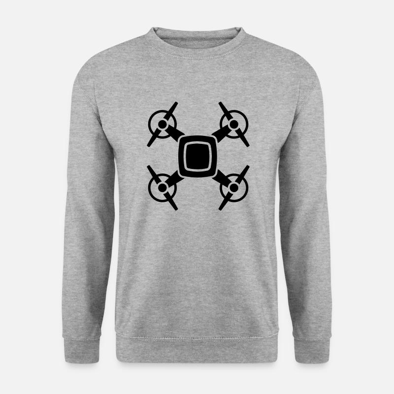 Drohne - Unisex Pullover - Weißgrau meliert