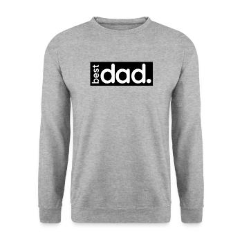 Best Dad - Unisex Pullover - Weißgrau meliert - Vorne - Alina (178cm) & Michal (187cm)