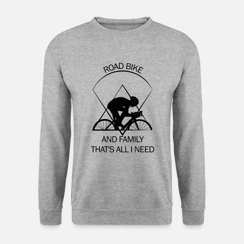 Rennrad - Unisex Pullover - Weißgrau meliert