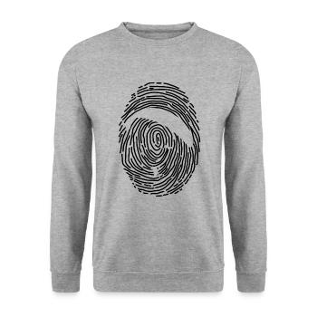 Empreinte digitale de parapente - Sweat-shirt Unisexe - gris chiné - Devant - Alina (178cm) & Michal (187cm)