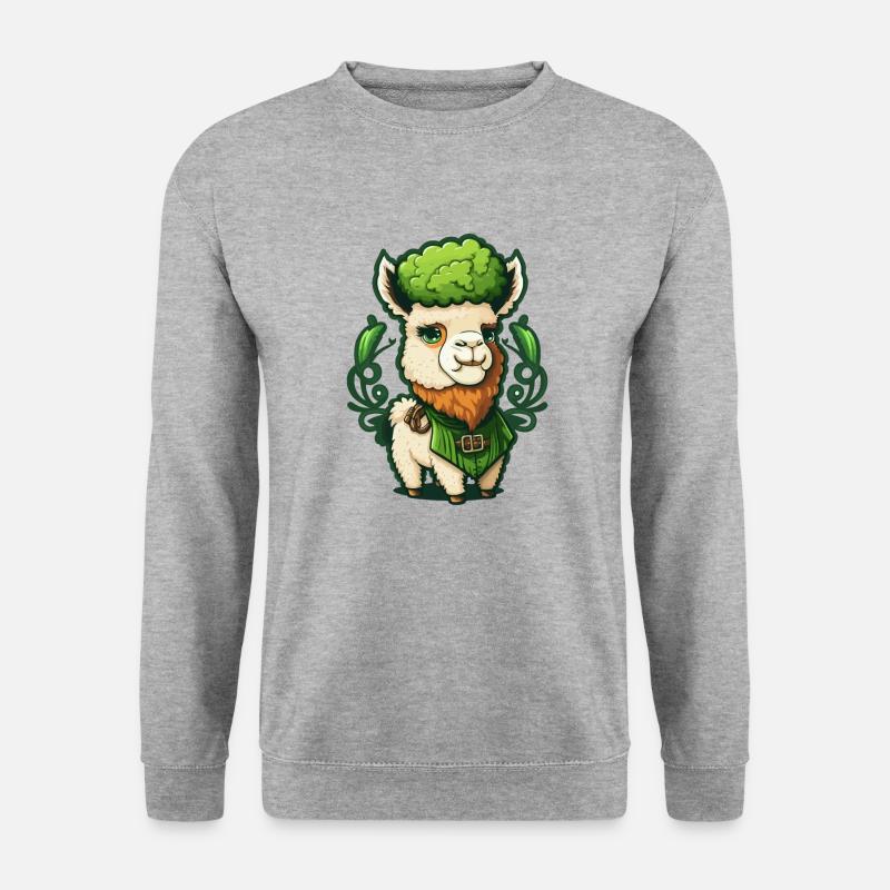 Doux Lama de la Saint-Patrick - Sweat-shirt Unisexe - gris chiné