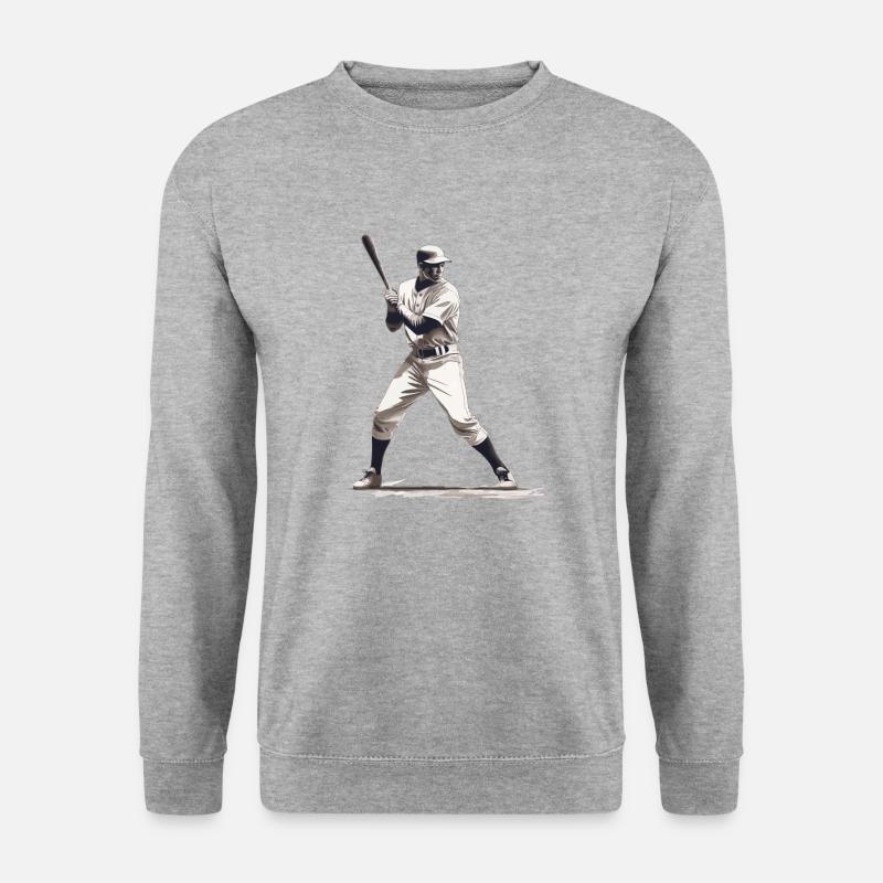 Baseball player with baseball bat - Unisex Sweatshirt - salt & pepper