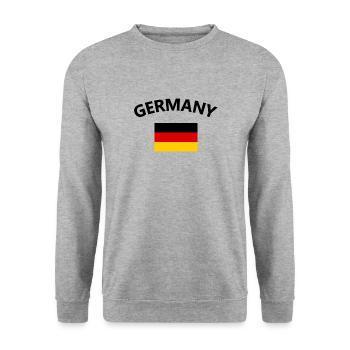 Germany Fan - Unisex Sweatshirt - salt & pepper - Front - Alina (178cm) & Michal (187cm)