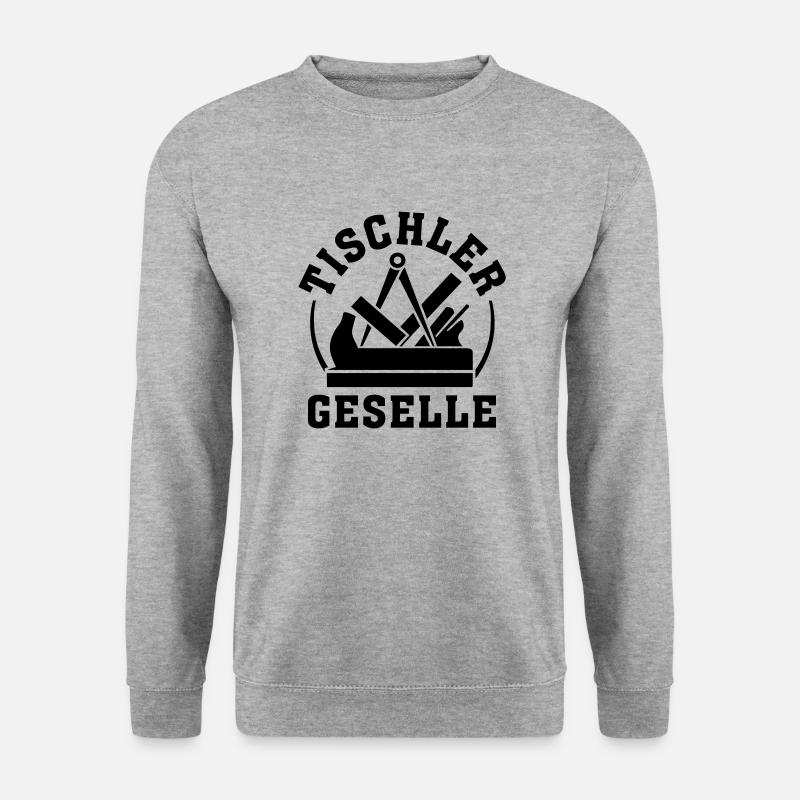 Tischler Geselle 4 Zunftzeichen Zeichen Schreiner - Unisex Pullover - Weißgrau meliert