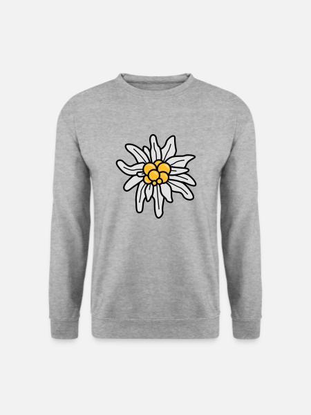 Edelweiss - Unisex Pullover - Weißgrau meliert