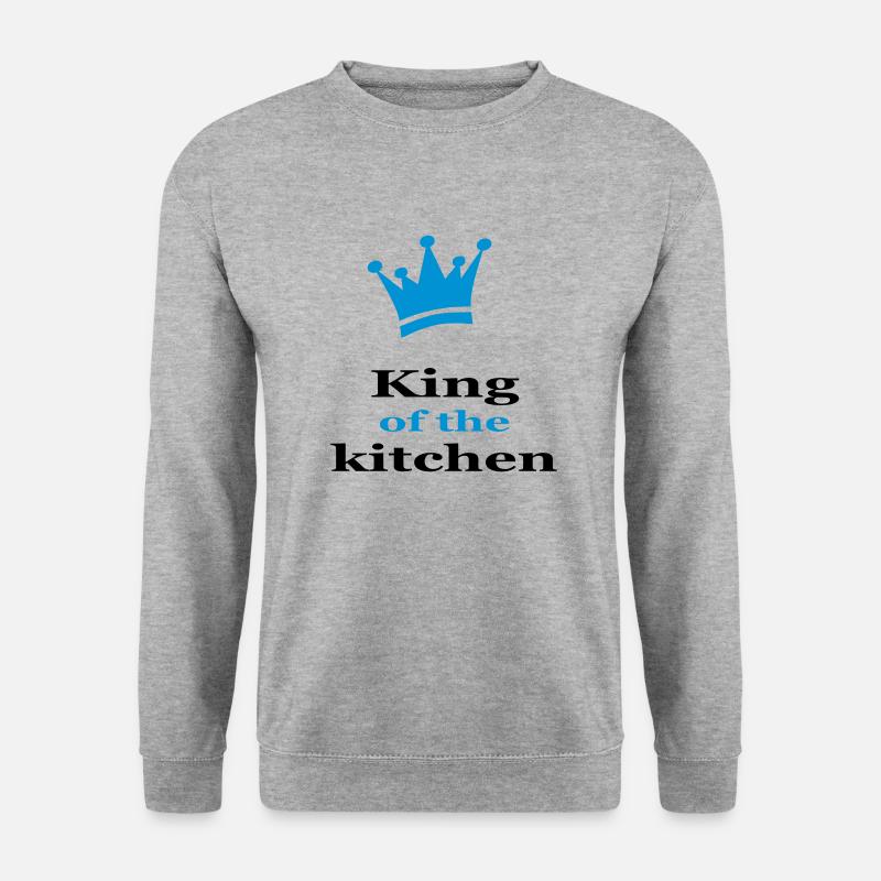 kochen - Unisex Pullover - Weißgrau meliert