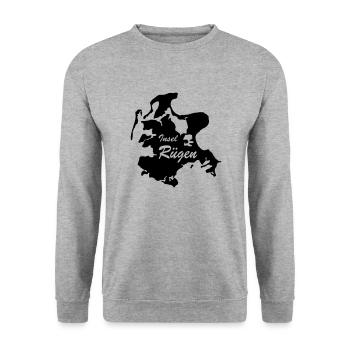 Rügen - Unisex Pullover - Weißgrau meliert - Vorne - Alina (178cm) & Michal (187cm)