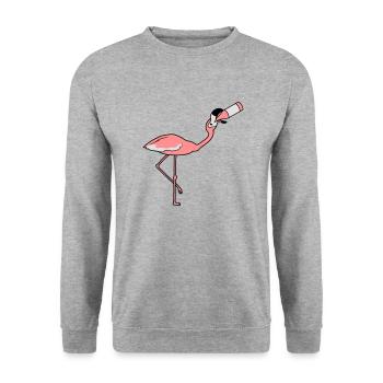 drink booze beer bottle thirst alcohol party fe - Unisex Sweatshirt - salt & pepper - Front - Alina (178cm) & Michal (187cm)