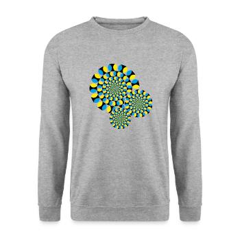 Optical Illusion - Unisex Sweatshirt - salt & pepper - Front - Alina (178cm) & Michal (187cm)