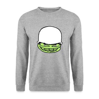 visage tête soldat camouflage guerre armée armée ve - Sweat-shirt Unisexe - gris chiné - Devant - Alina (178cm) & Michal (187cm)