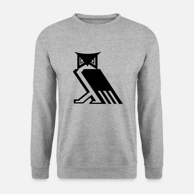bohemian_owl - Unisex Pullover - Weißgrau meliert