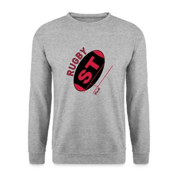 Rugby Toulouse - Sweat-shirt Unisexe - gris chiné - Devant - Alina (178cm) & Michal (187cm)