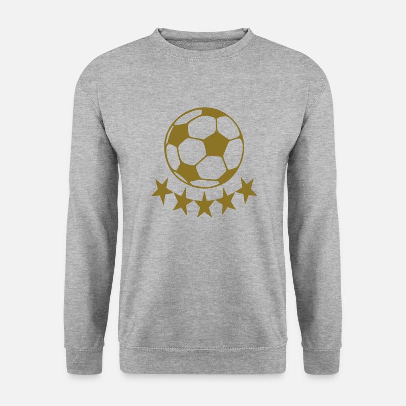 Fußball - Unisex Pullover - Weißgrau meliert