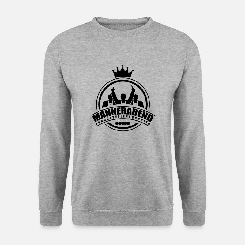 maennerabend_jga_1_f1 - Unisex Pullover - Weißgrau meliert