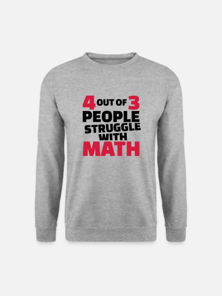 Mathe - Unisex Pullover - Weißgrau meliert