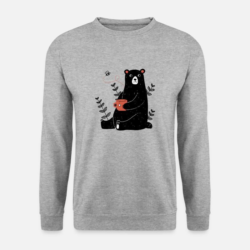Zuckersüßer Bär - Unisex Pullover - Weißgrau meliert