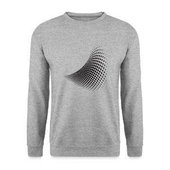 Optical illusion pattern shapes geometry gift - Unisex Sweatshirt - salt & pepper - Front - Alina (178cm) & Michal (187cm)