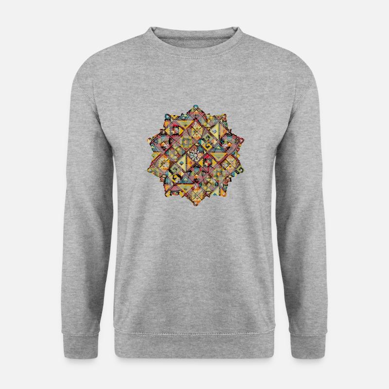Mandala - Unisex Pullover - Weißgrau meliert