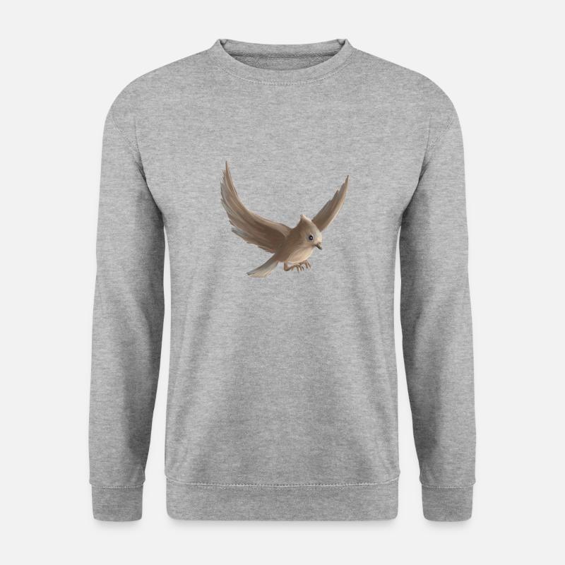 kleines vogel fliegen peniture - Unisex Pullover - Weißgrau meliert