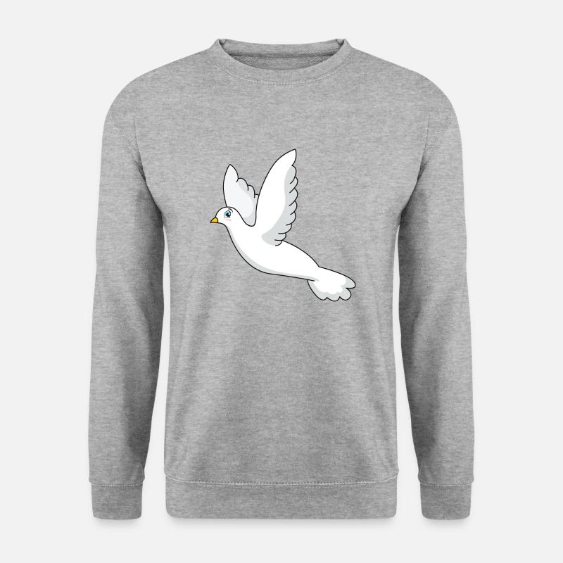 Taube - Unisex Pullover - Weißgrau meliert