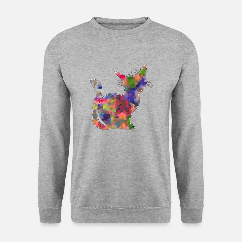Chat - Sweat-shirt Unisexe - gris chiné