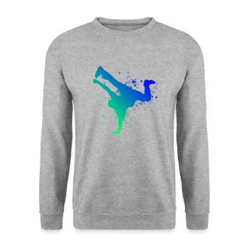 Break Hip Hop Dance Garçons Filles Breakdance Bboy - Sweat-shirt Unisexe - gris chiné - Devant - Alina (178cm) & Michal (187cm)