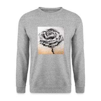 Rose Gris - Sweat-shirt Unisexe - gris chiné - Devant - Alina (178cm) & Michal (187cm)