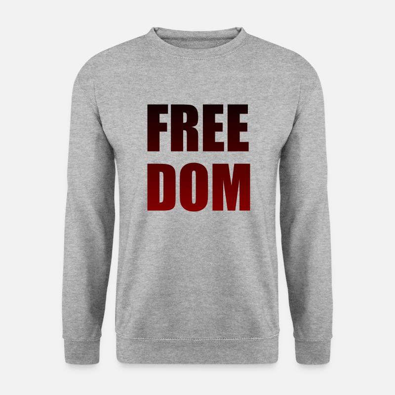 FREEDOM - Unisex Pullover - Weißgrau meliert