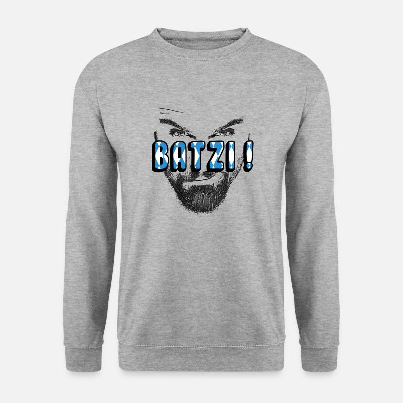 Batzi bayrisch dialekt - Unisex Pullover - Weißgrau meliert