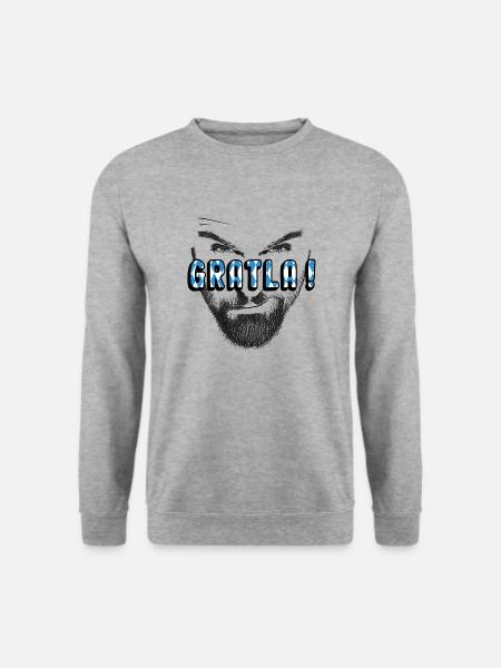 Gratla bayrisch dialekt - Unisex Pullover - Weißgrau meliert