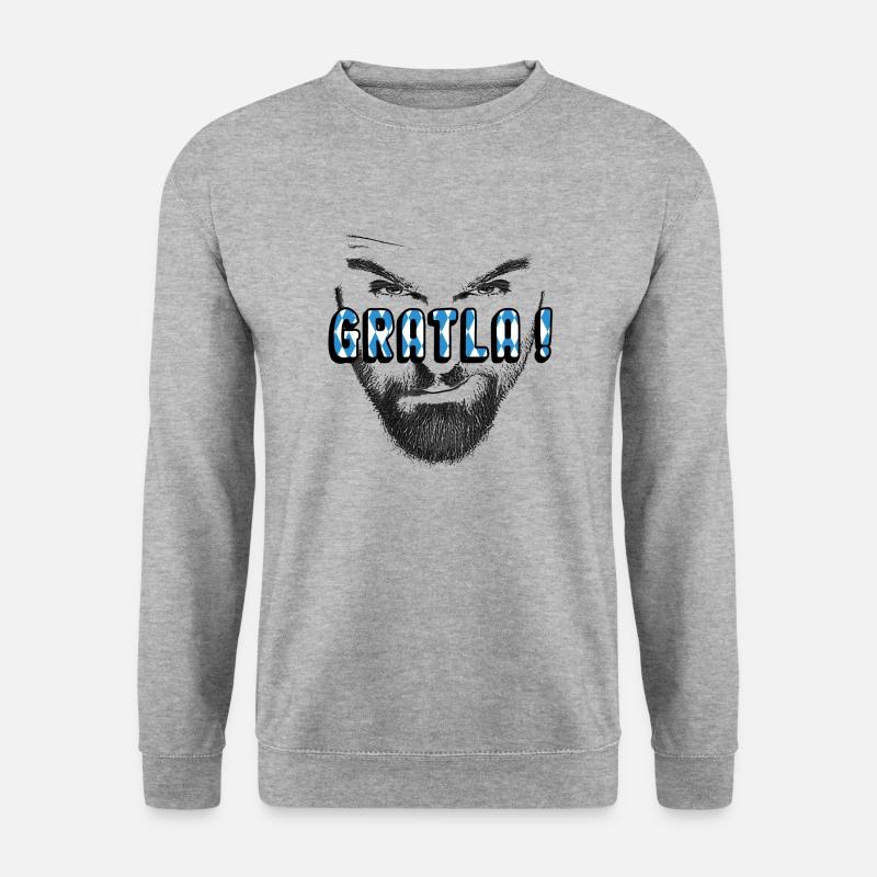 Gratla bayrisch dialekt - Unisex Pullover - Weißgrau meliert