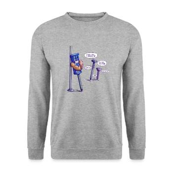 Ça tourne au vice - Sweat-shirt Unisexe - gris chiné - Devant - Alina (178cm) & Michal (187cm)