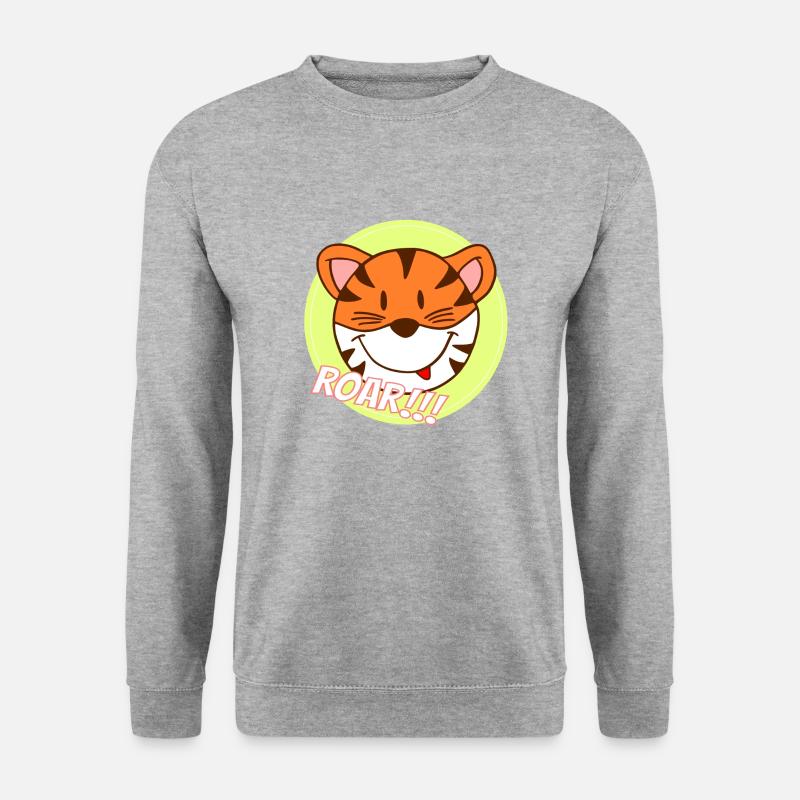 Tiger 2 - Unisex Pullover - Weißgrau meliert