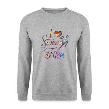 Suède Suède Viking Norden Scandinavie fika - Sweat-shirt Unisexe - gris chiné - Devant - Alina (178cm) & Michal (187cm)