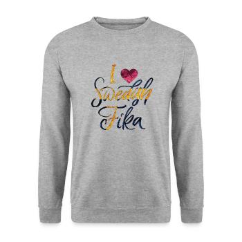 Suède Suède Viking Norden Scandinavie fika - Sweat-shirt Unisexe - gris chiné - Devant - Alina (178cm) & Michal (187cm)