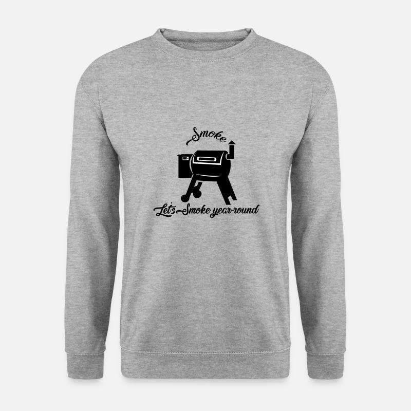 Pellet Smoker - Unisex Pullover - Weißgrau meliert