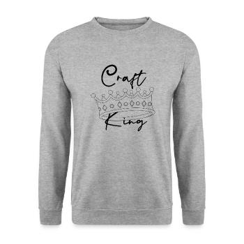 Craft King Black and White - Unisex Sweatshirt - salt & pepper - Front - Alina (178cm) & Michal (187cm)