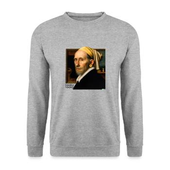 lookylooky - Unisex Pullover - Weißgrau meliert - Vorne - Alina (178cm) & Michal (187cm)