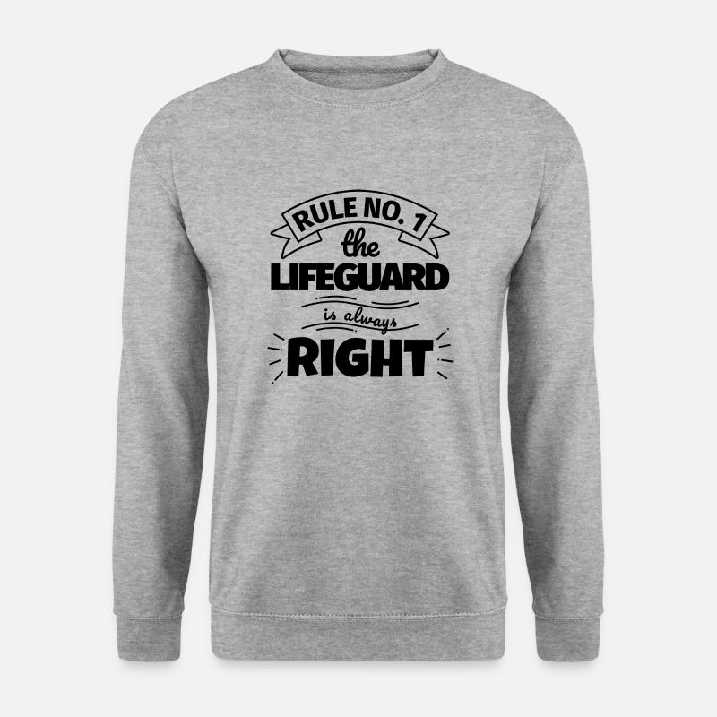 LIFEGUARD lustiges Geschenk - Unisex Pullover - Weißgrau meliert