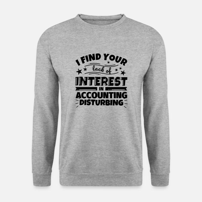 Buchhaltung lustiges Geschenk - Unisex Pullover - Weißgrau meliert