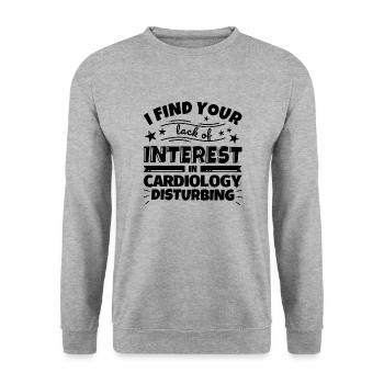 Kardiologie lustiges Geschenk - Unisex Pullover - Weißgrau meliert - Vorne - Alina (178cm) & Michal (187cm)