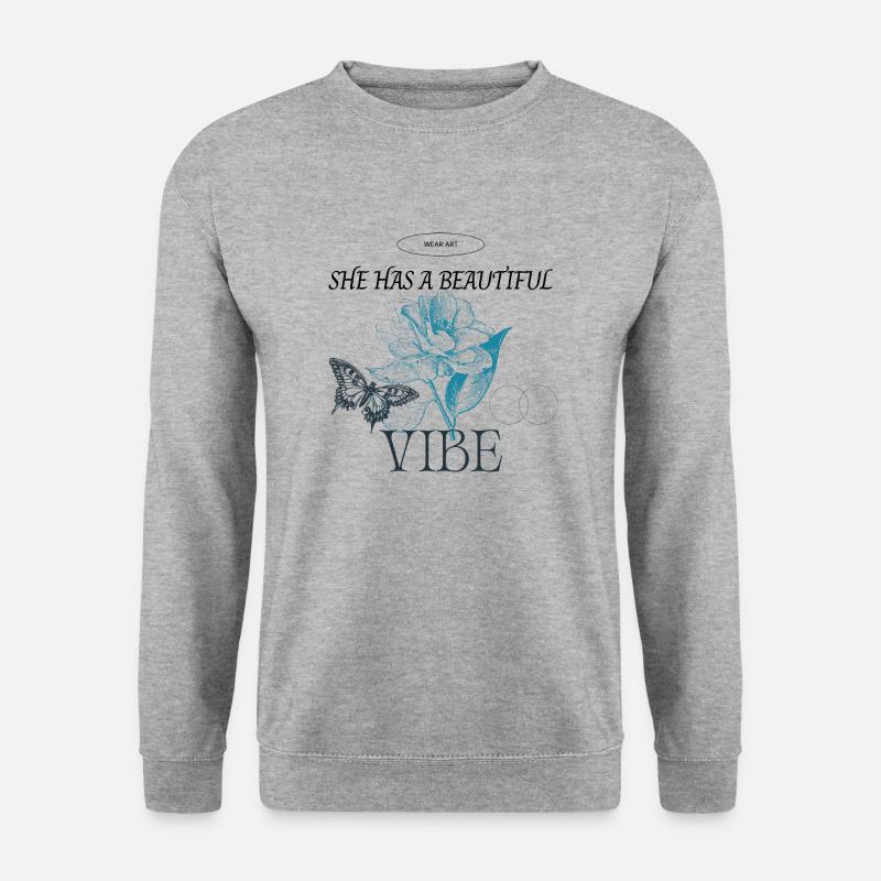 She Has A Beautiful Vibe - Unisex Sweatshirt - salt & pepper