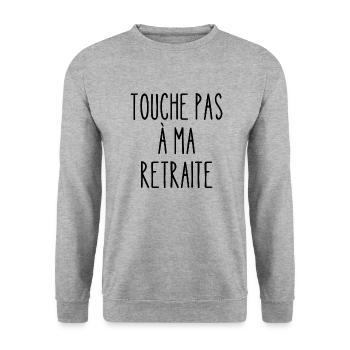 touche pas à ma retraite - Sweat-shirt Unisexe - gris chiné - Devant - Alina (178cm) & Michal (187cm)