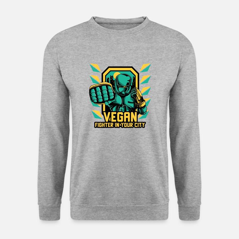 Vegan Fighting Robot - Unisex Sweatshirt - salt & pepper