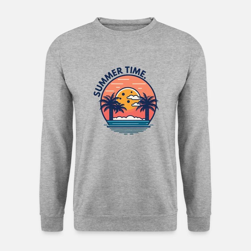 Sommer - Unisex Pullover - Weißgrau meliert