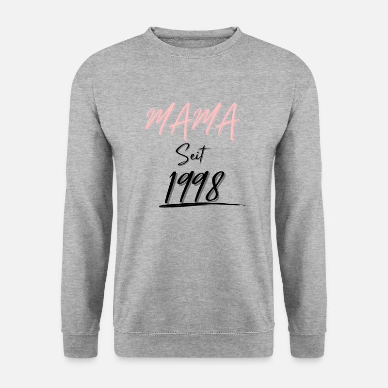 MAMA Seit 1998 - Unisex Pullover - Weißgrau meliert
