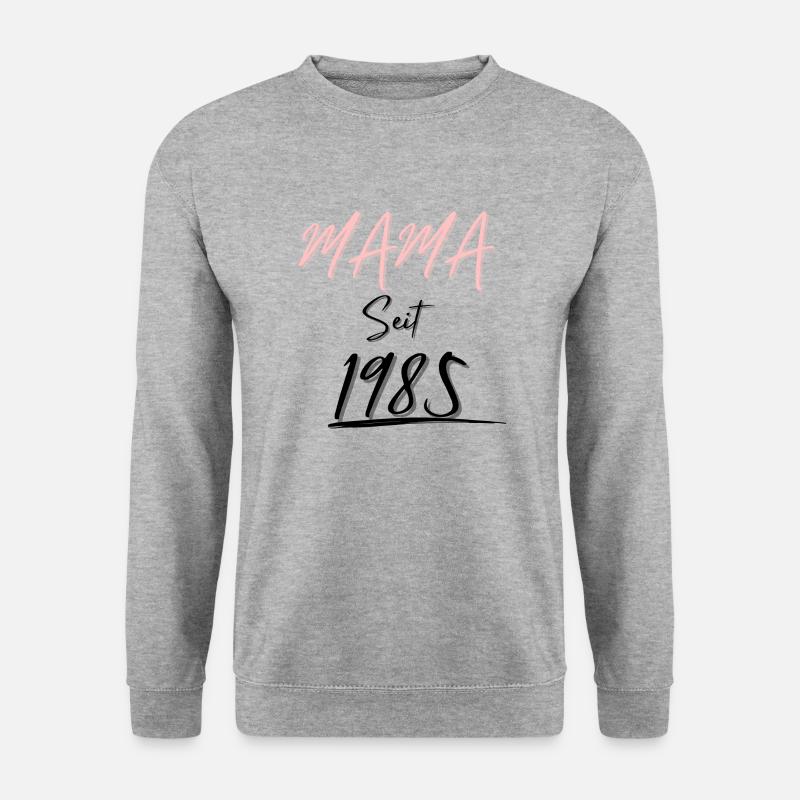 MAMA Seit 1985 - Unisex Pullover - Weißgrau meliert