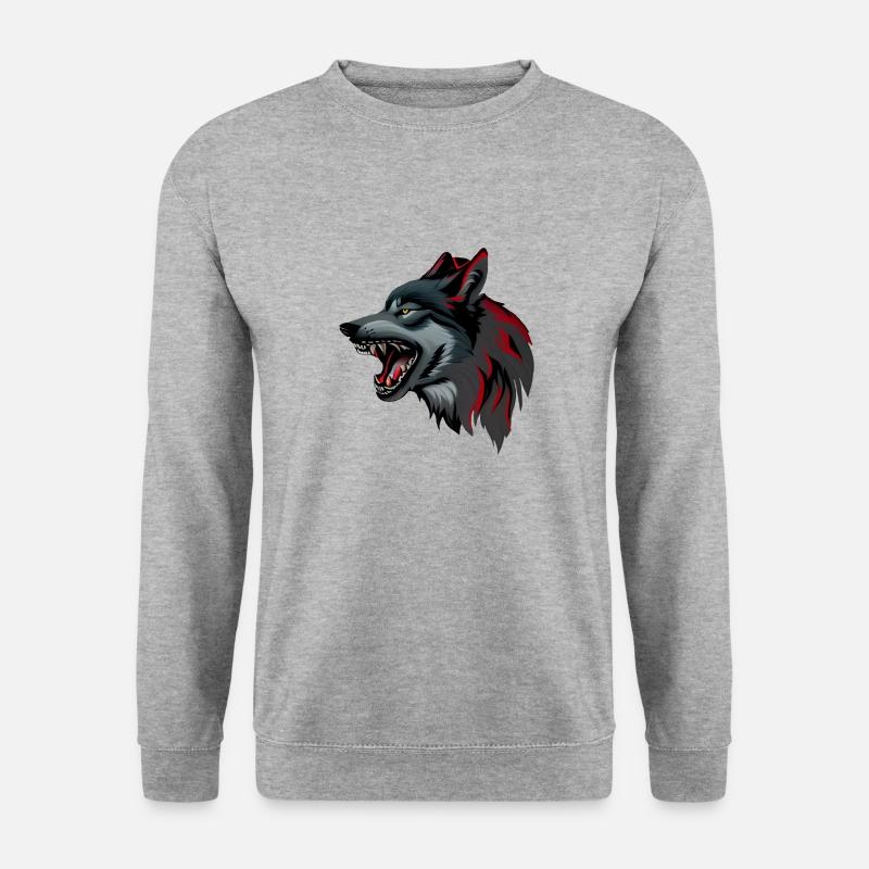 Wolf - Unisex Pullover - Weißgrau meliert